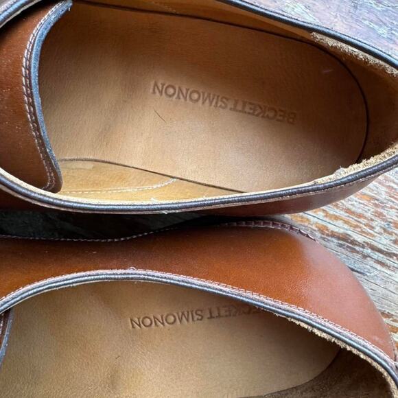 Beckett simonon leather double monk strap shoes new without tags mens size 11